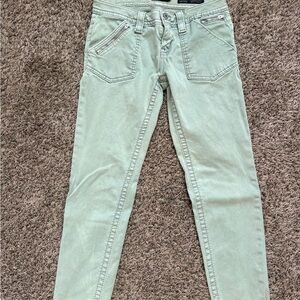 Miss Me Light Green Ankle Skinny Jeans